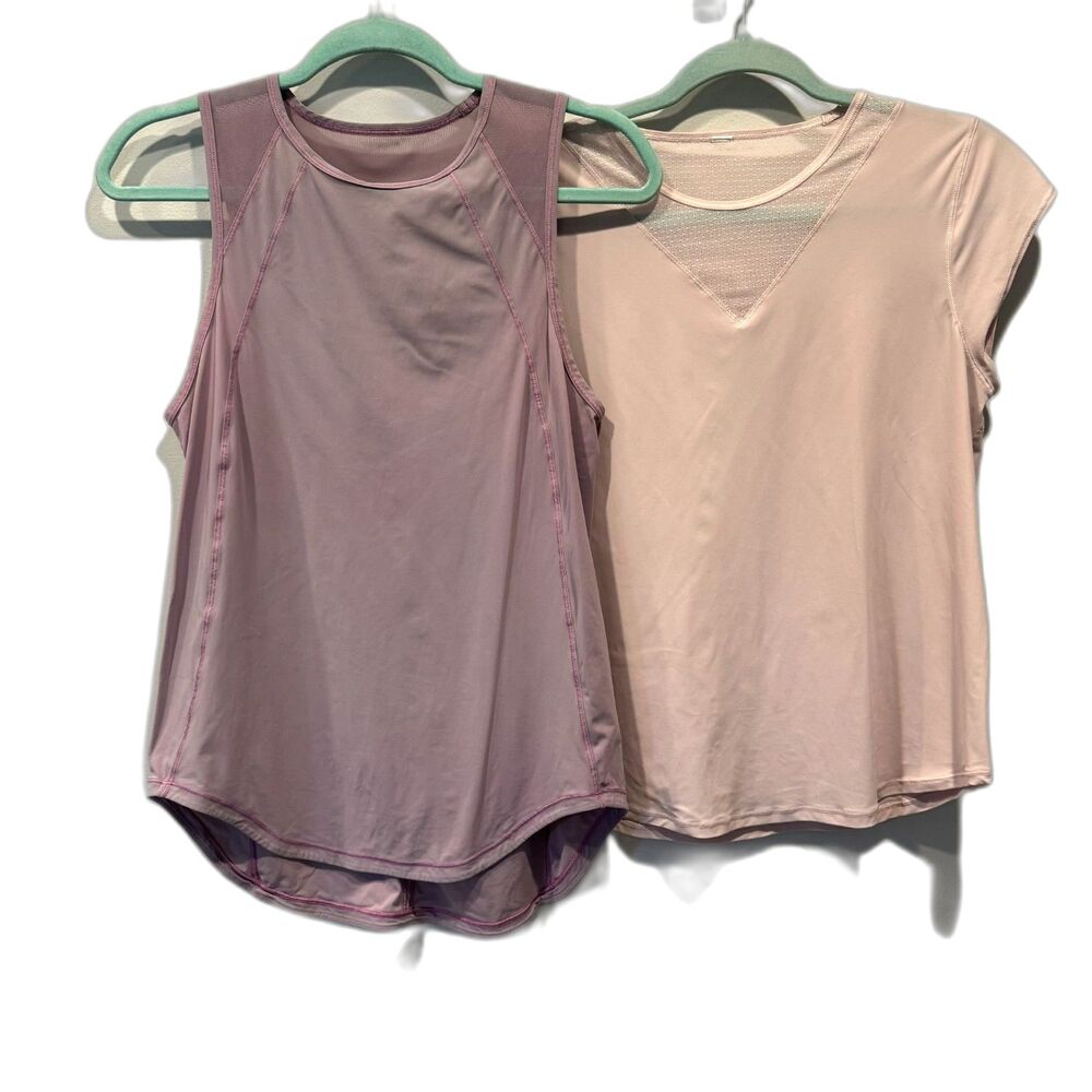 Lululemon Tops Lot of 2 Lightweight Active Workout Pink Purple Running Women 8